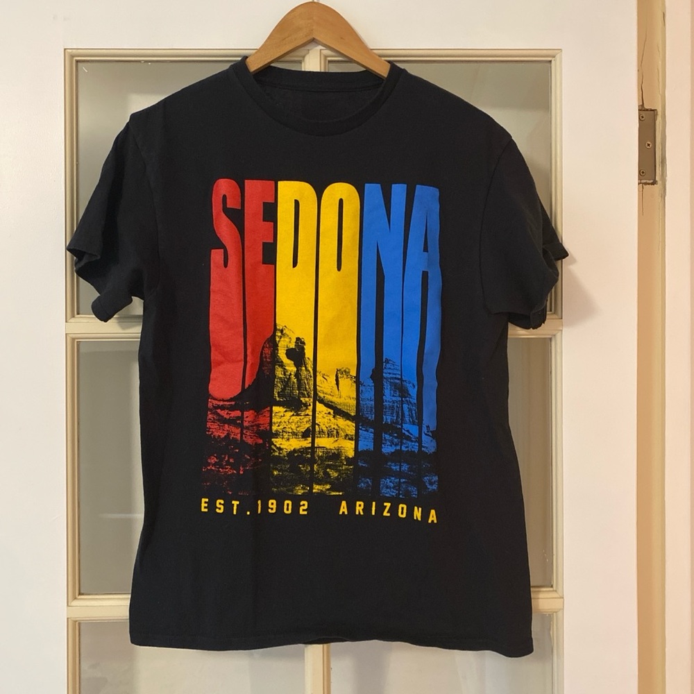 Black, red, yellow and blue Sedona, Arizona t-shirt